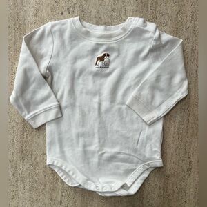 Janie and Jack Classic Bulldog Long Sleeve Onsie